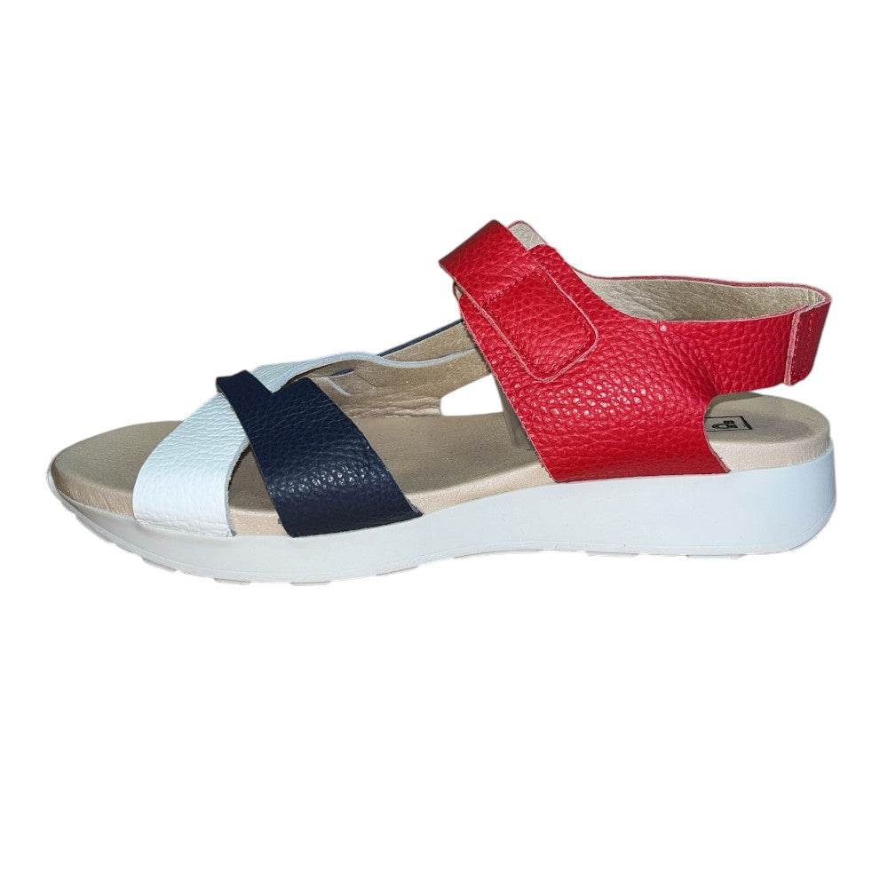 Pitillos 11.230 Red, White and Navy Casual Sandals