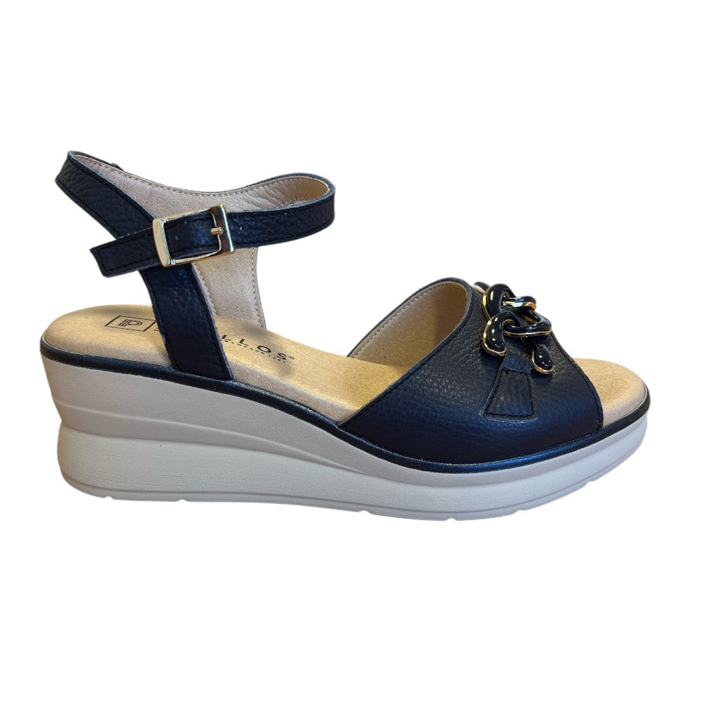 Pitillos 11.062 Navy Leather Sandals