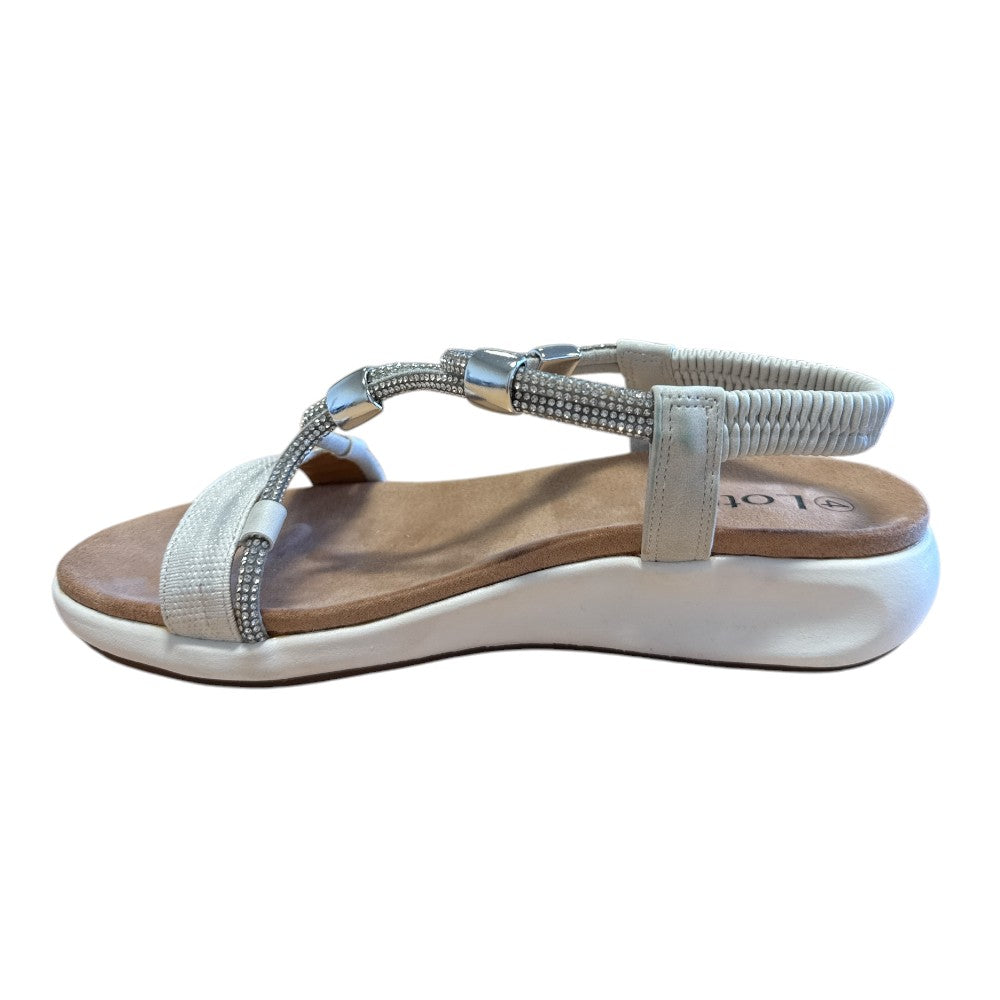 Lotus Bruna White Open-Toe Sandals