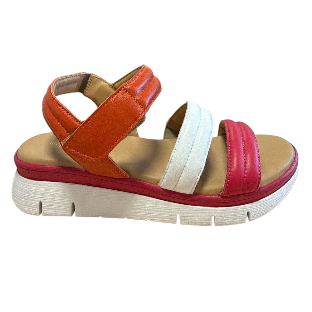Lotus Zamira Pink Multi Leather Sandals