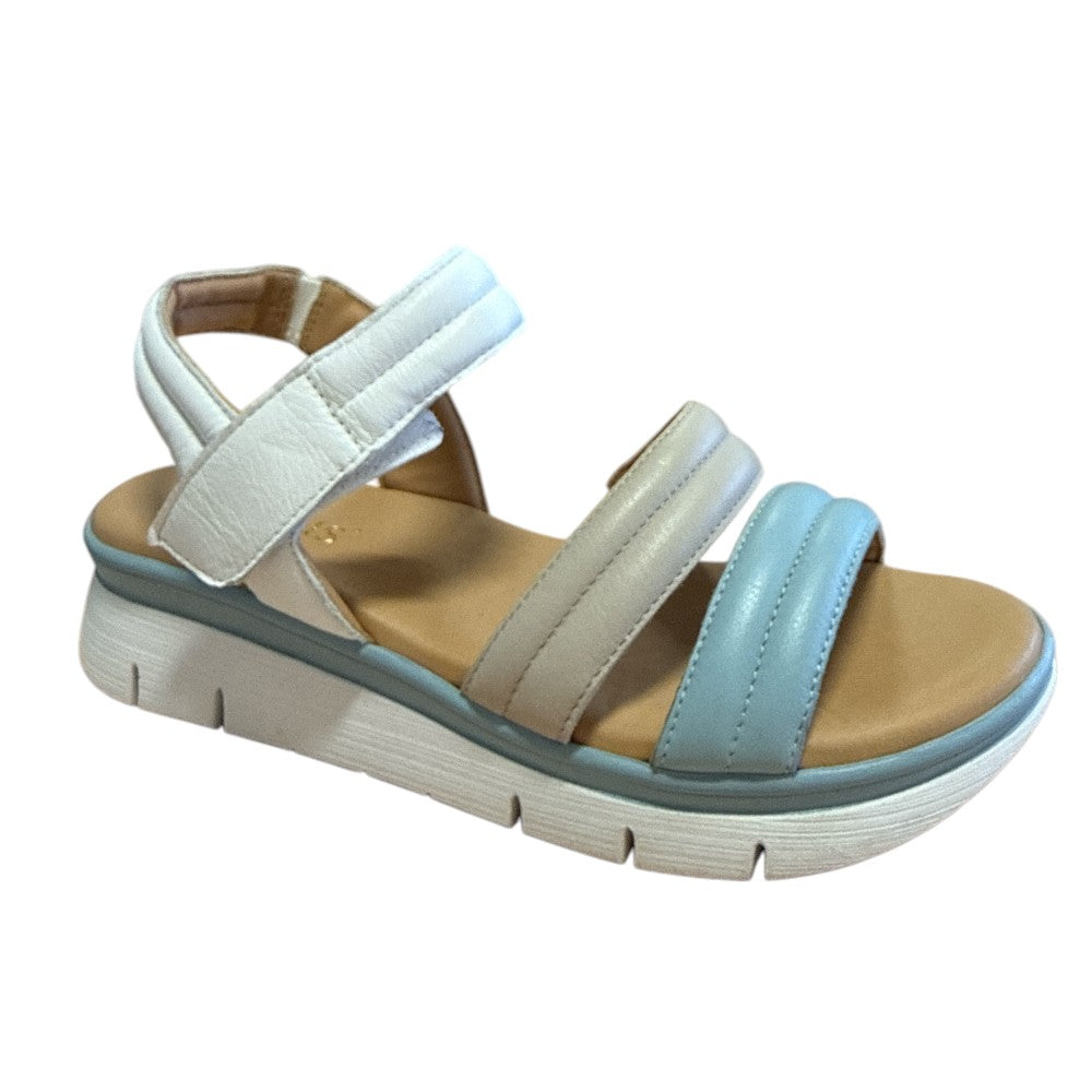 Lotus Zamira Blue Multi Leather Sandals