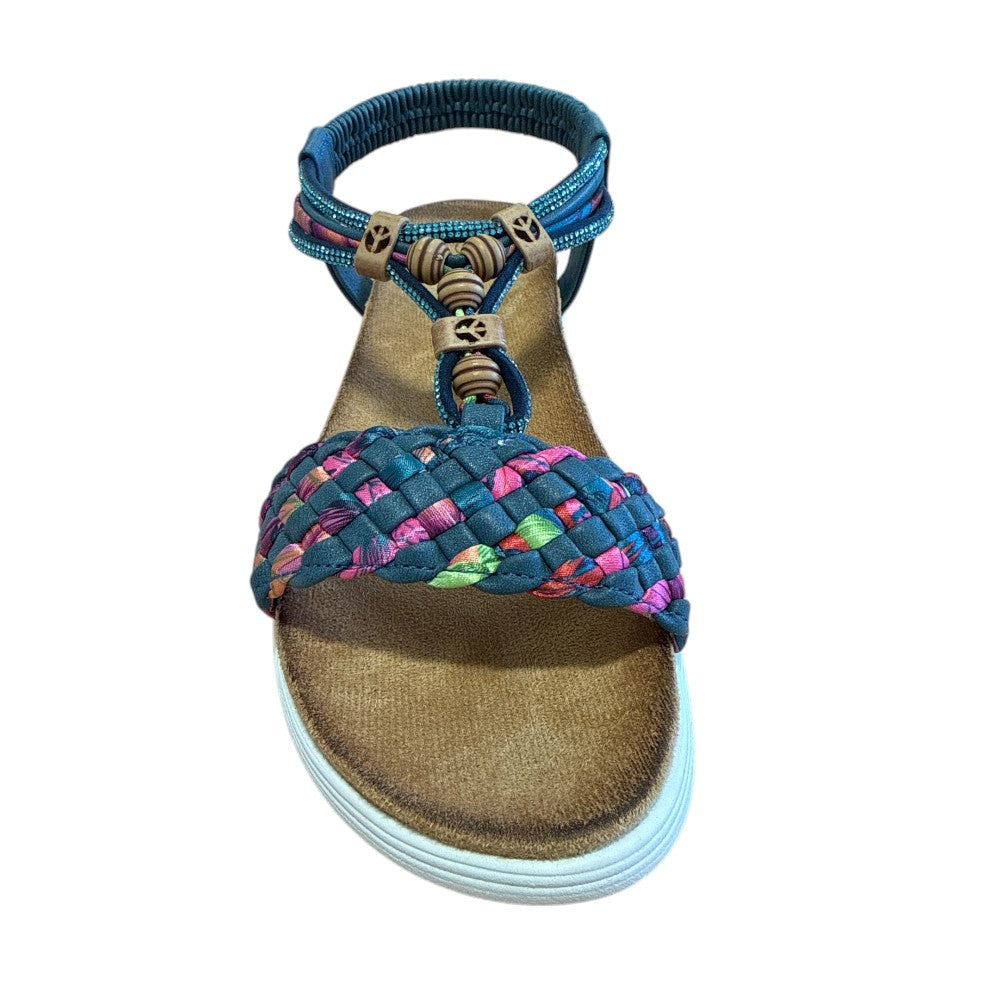 Lotus Russo Teal Flat Sandals