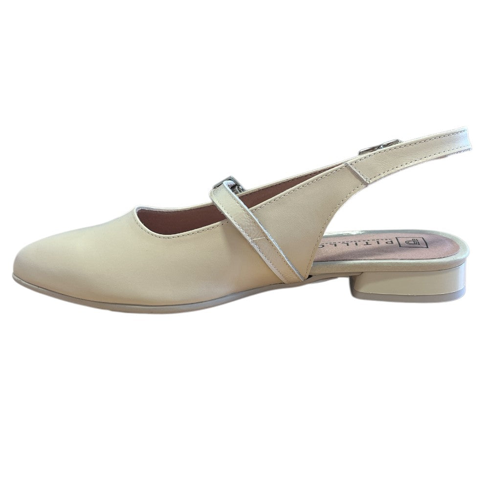 Pitillos 11.170 Beige Flat Slingback Shoes
