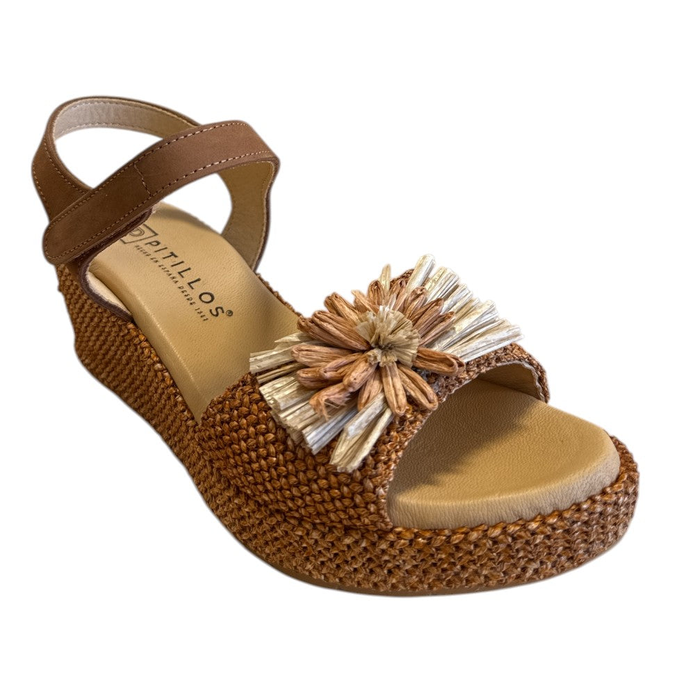 Pitillos 11262 Tan Wedge Sandals