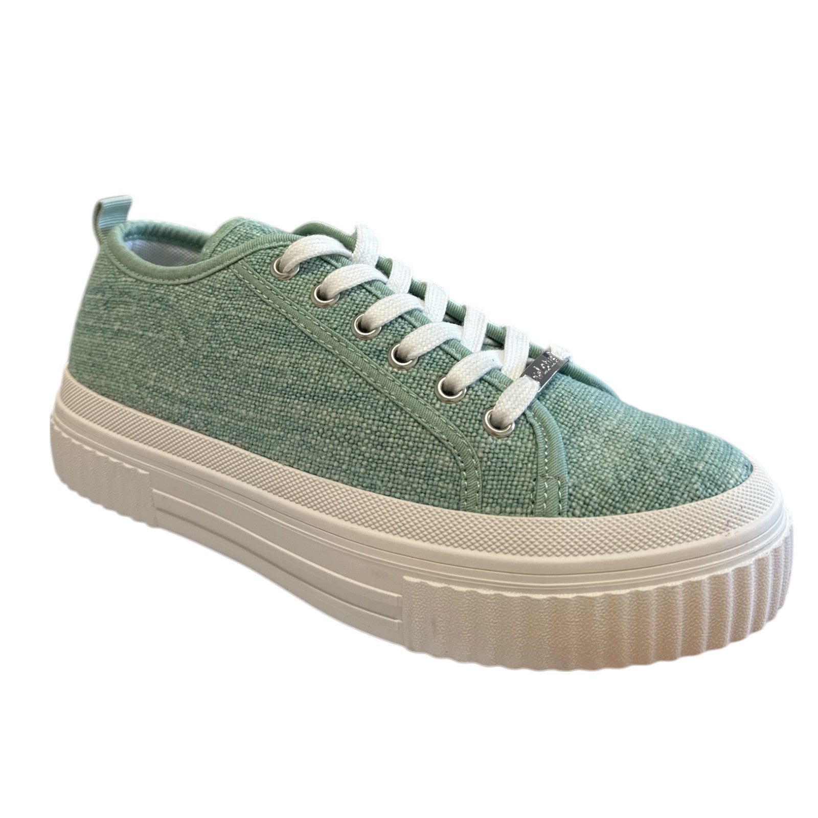 Lotus Aiday Mint Green Canvas Trainers