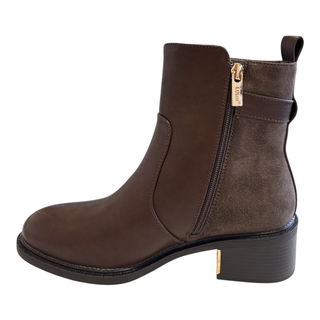 Lotus Alannah Brown Ankle Boots
