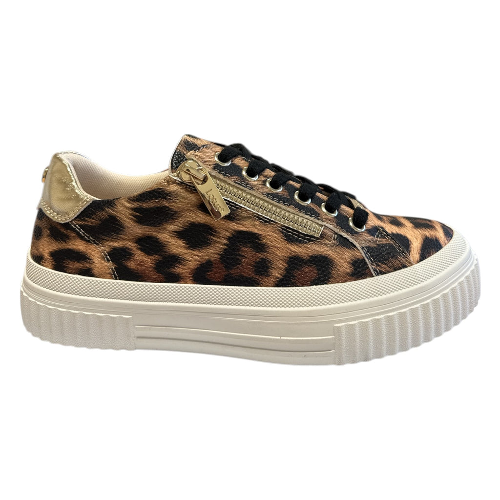 Lotus Alexa Leopard Print Trainers