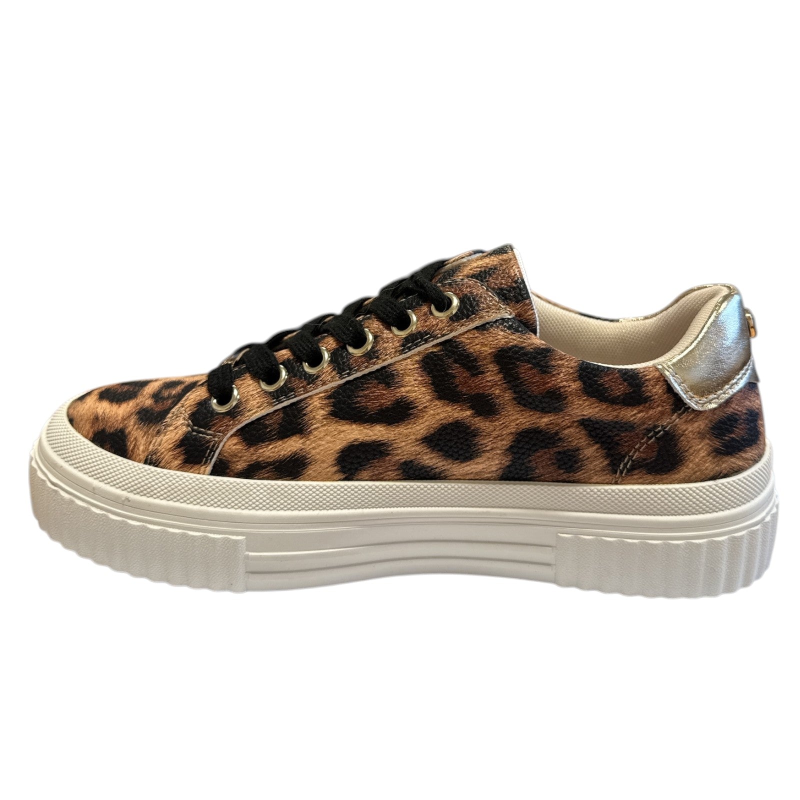 Lotus Alexa Leopard Print Trainers