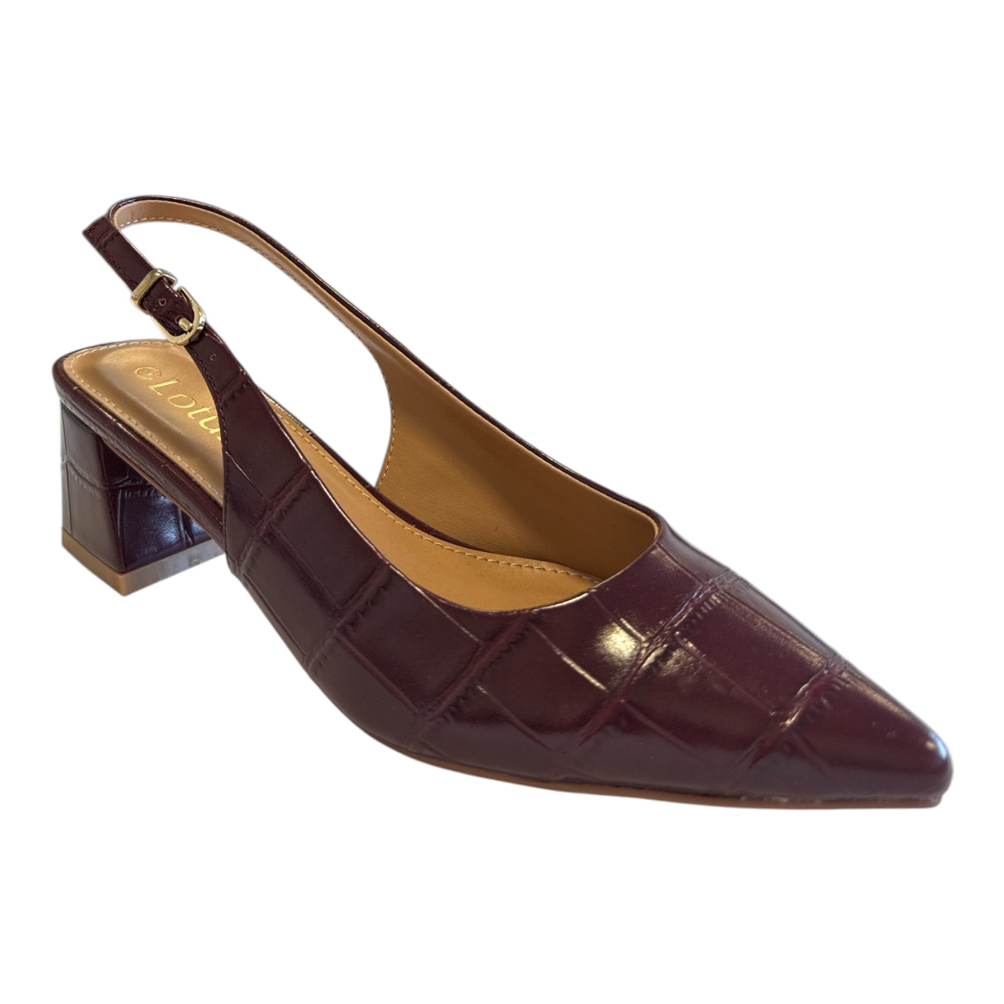Lotus Arwen Bordo Slingback Court Shoes