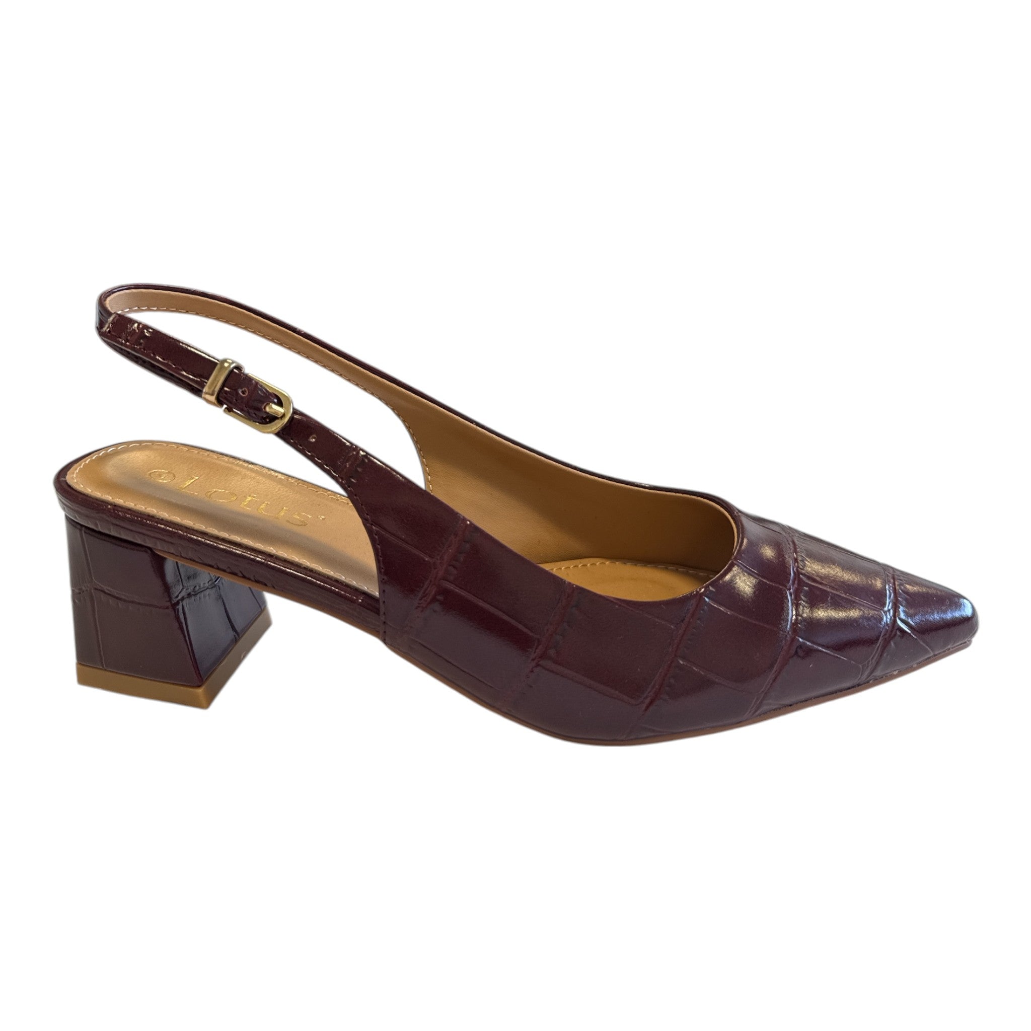 Lotus Arwen Bordo Slingback Court Shoes