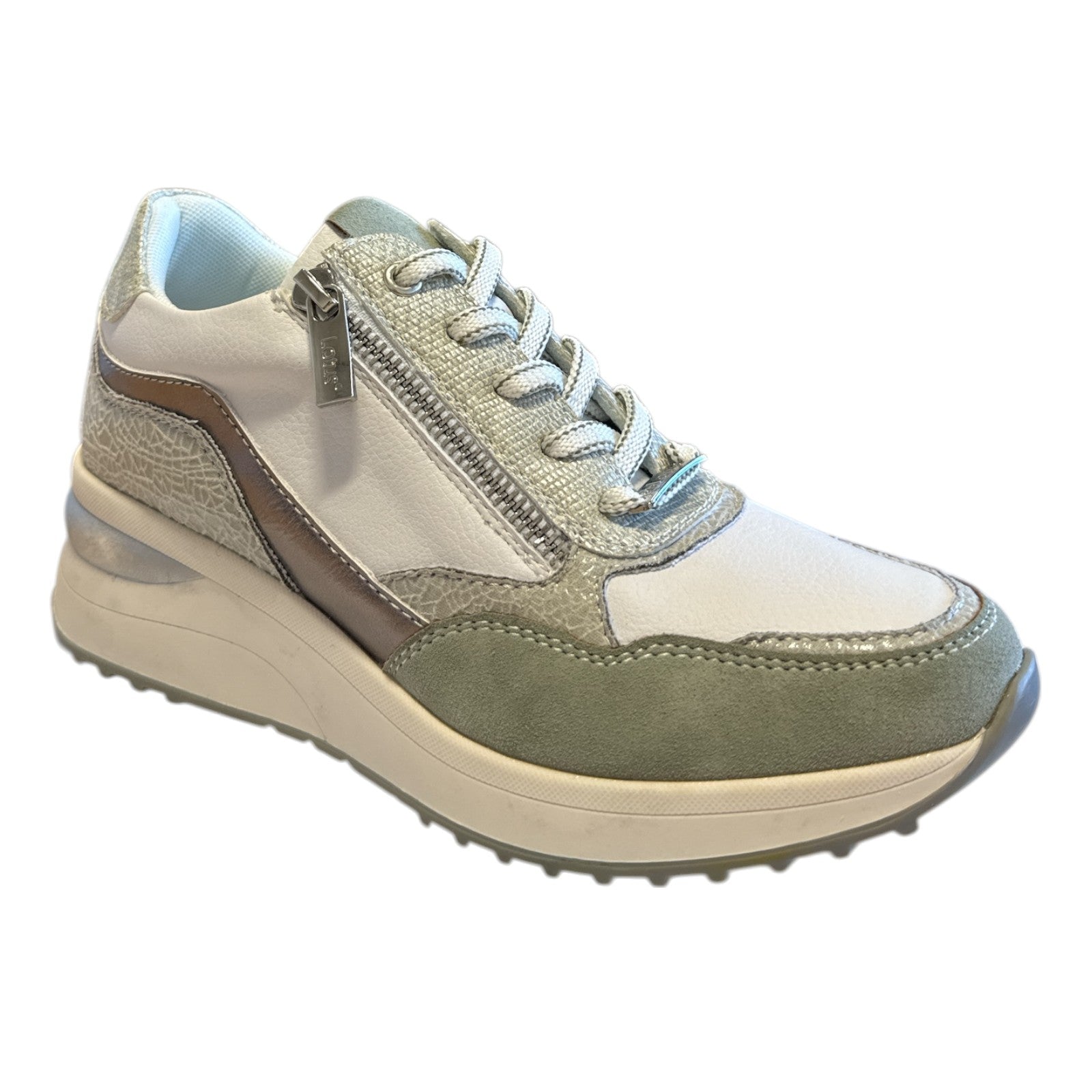 Lotus Bianchi Green Multi Wedge Trainers