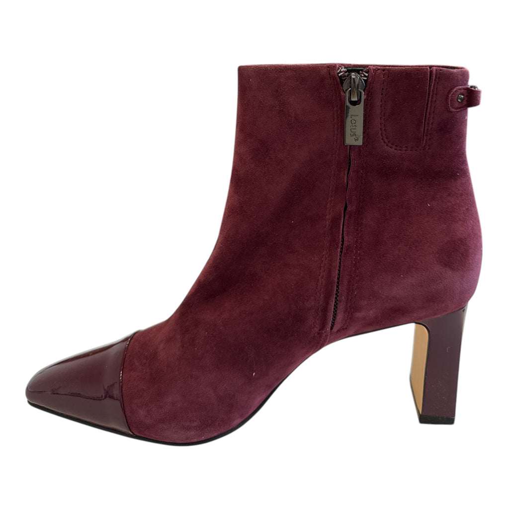 Lotus Danni Bordo Suede Ankle Boots