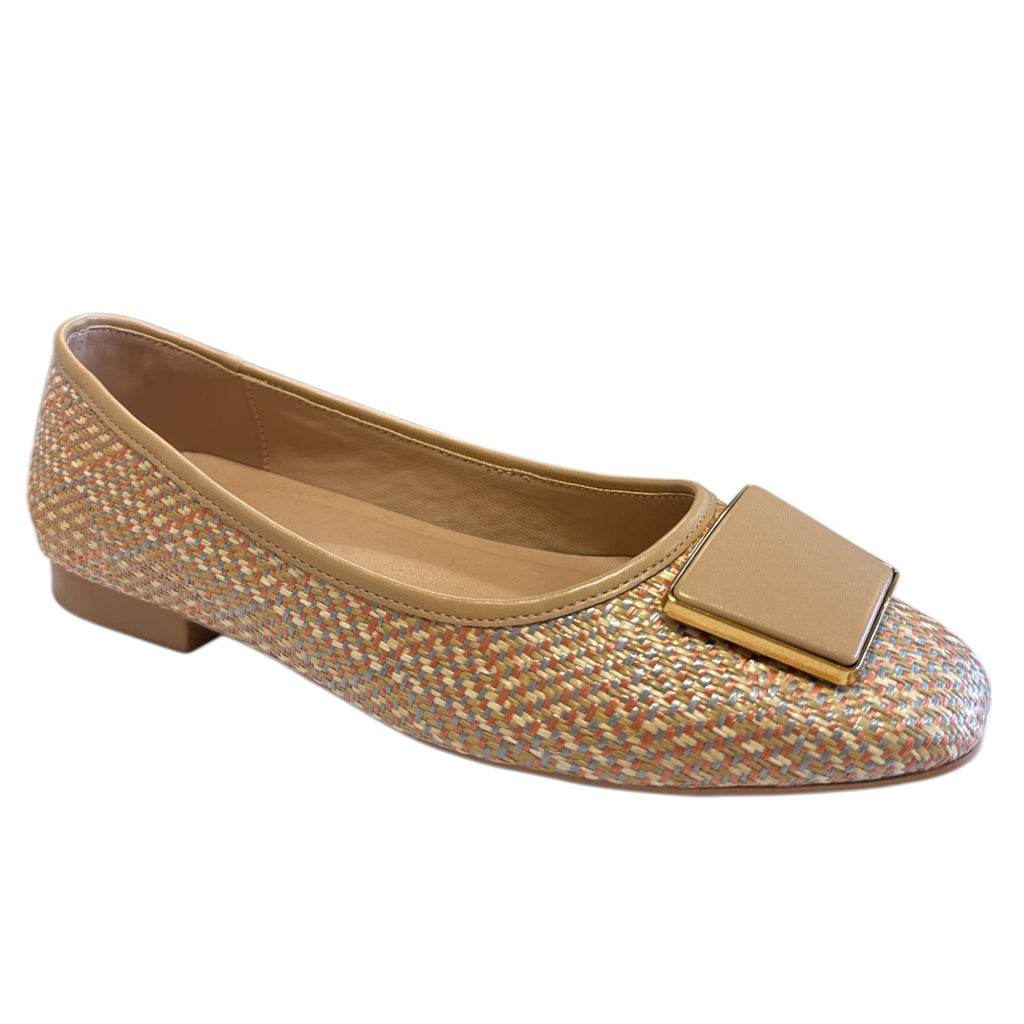Lotus Dilly Natural Low Heel Court Shoes