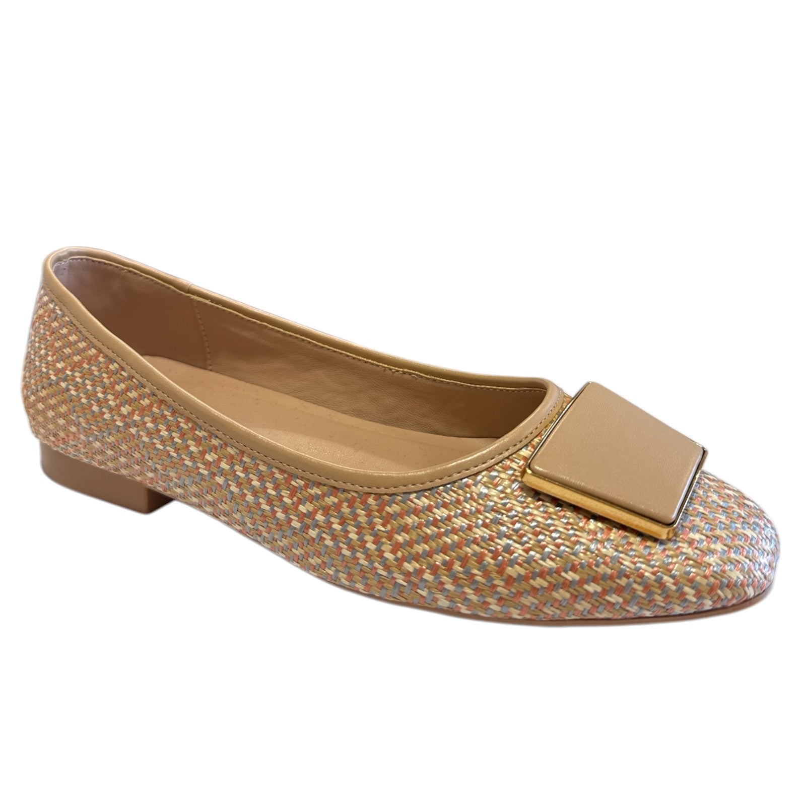 Lotus Dilly Natural Low Heel Court Shoes