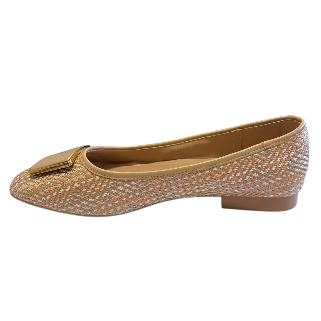 Lotus Dilly Natural Low Heel Court Shoes