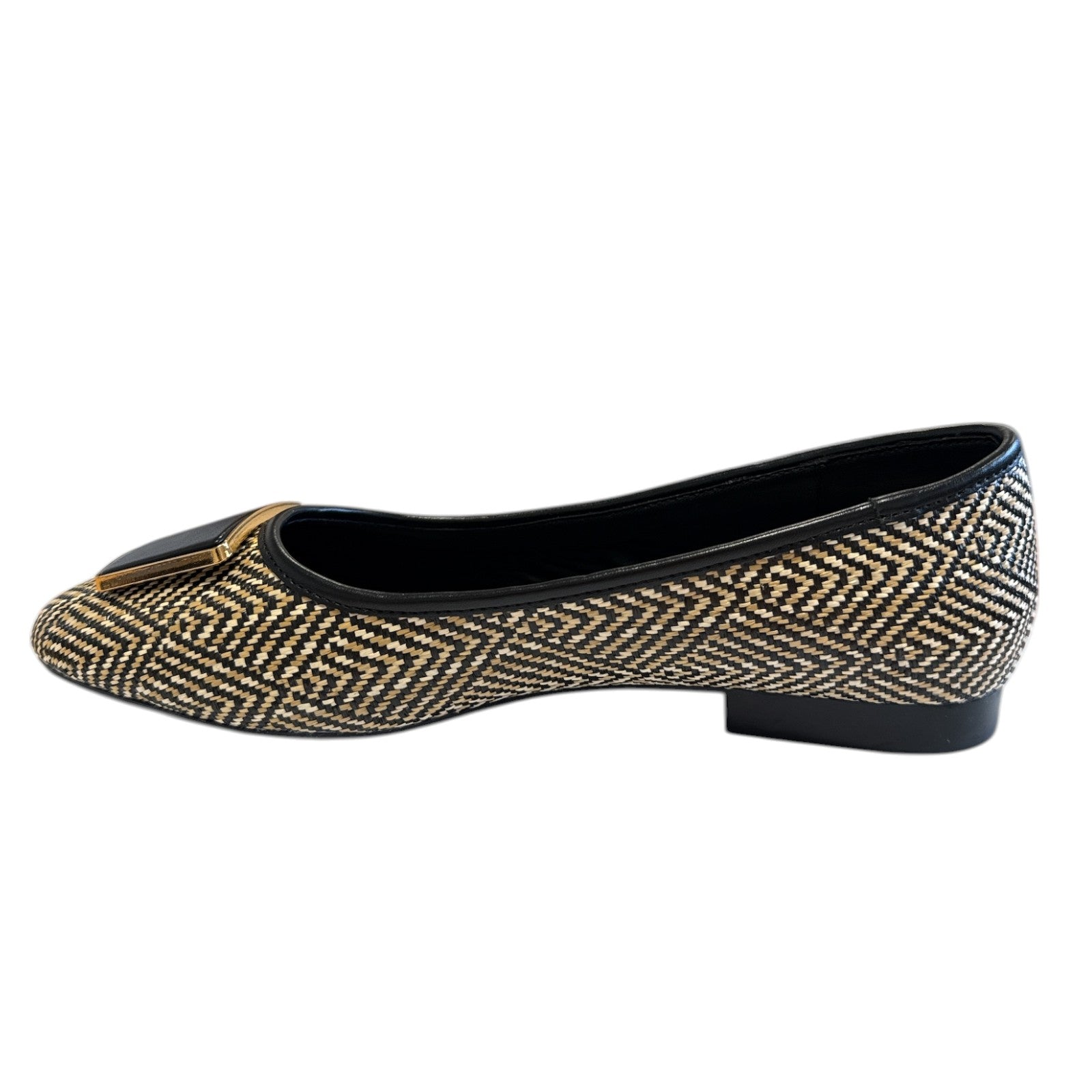 Lotus Dilly Black Low Heel Court Shoes