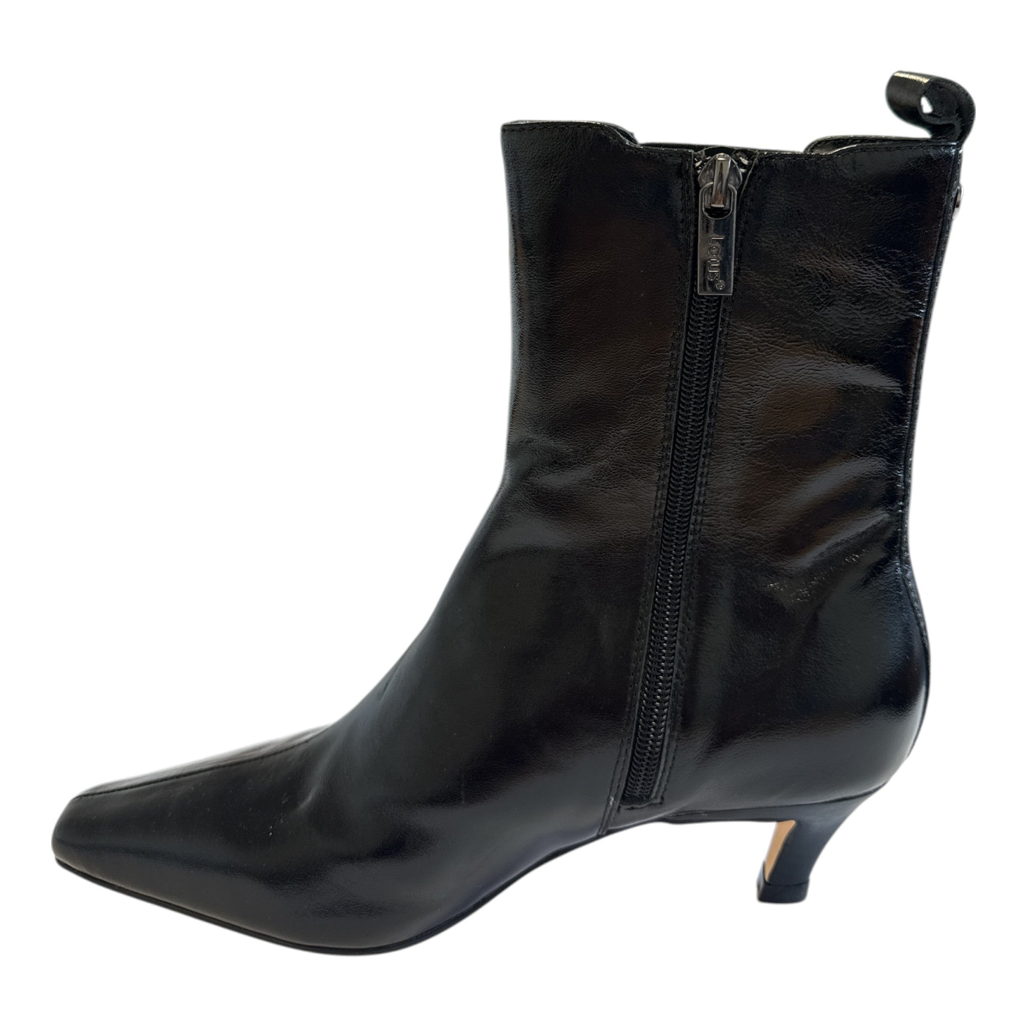 Lotus Etna Black Leather Ankle Boots