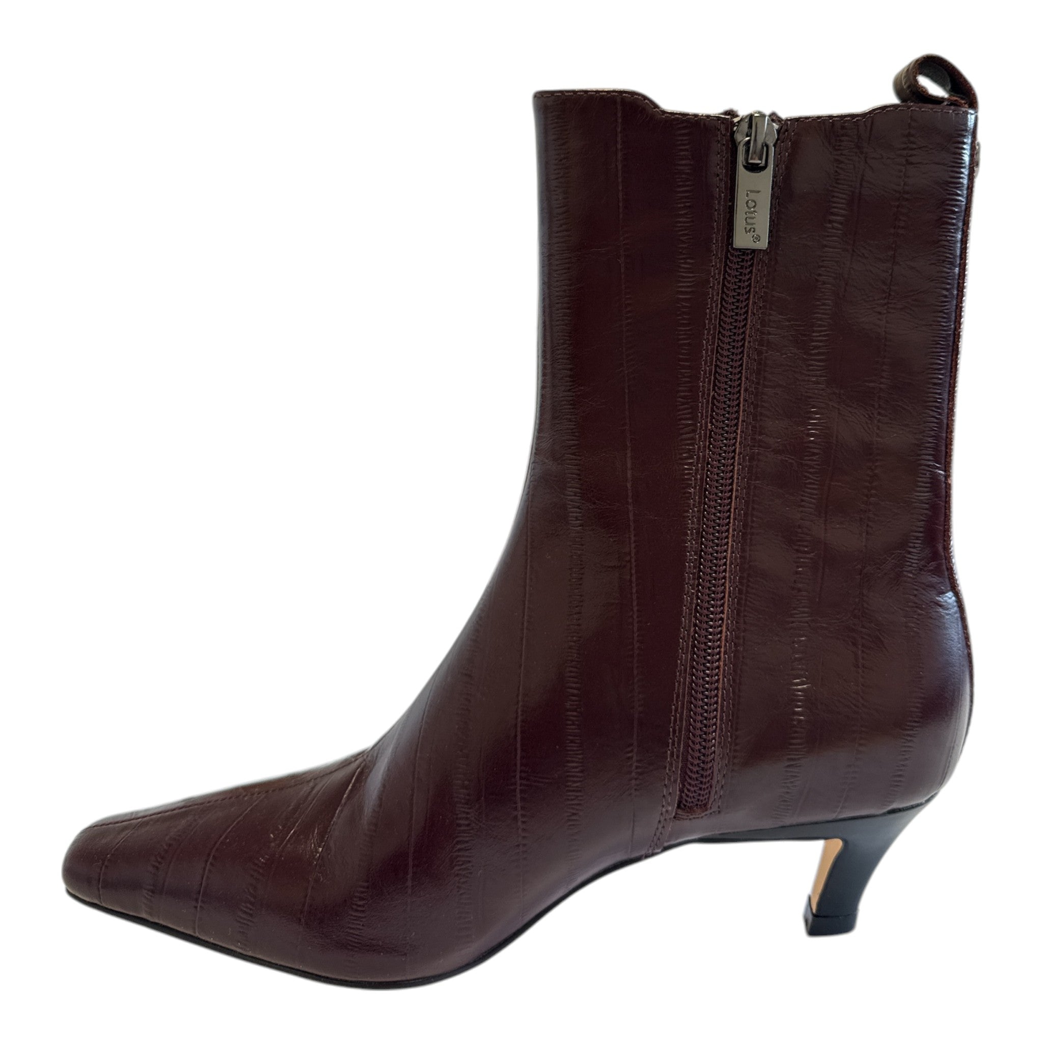 Lotus Etna Bordo Leather Ankle Boots