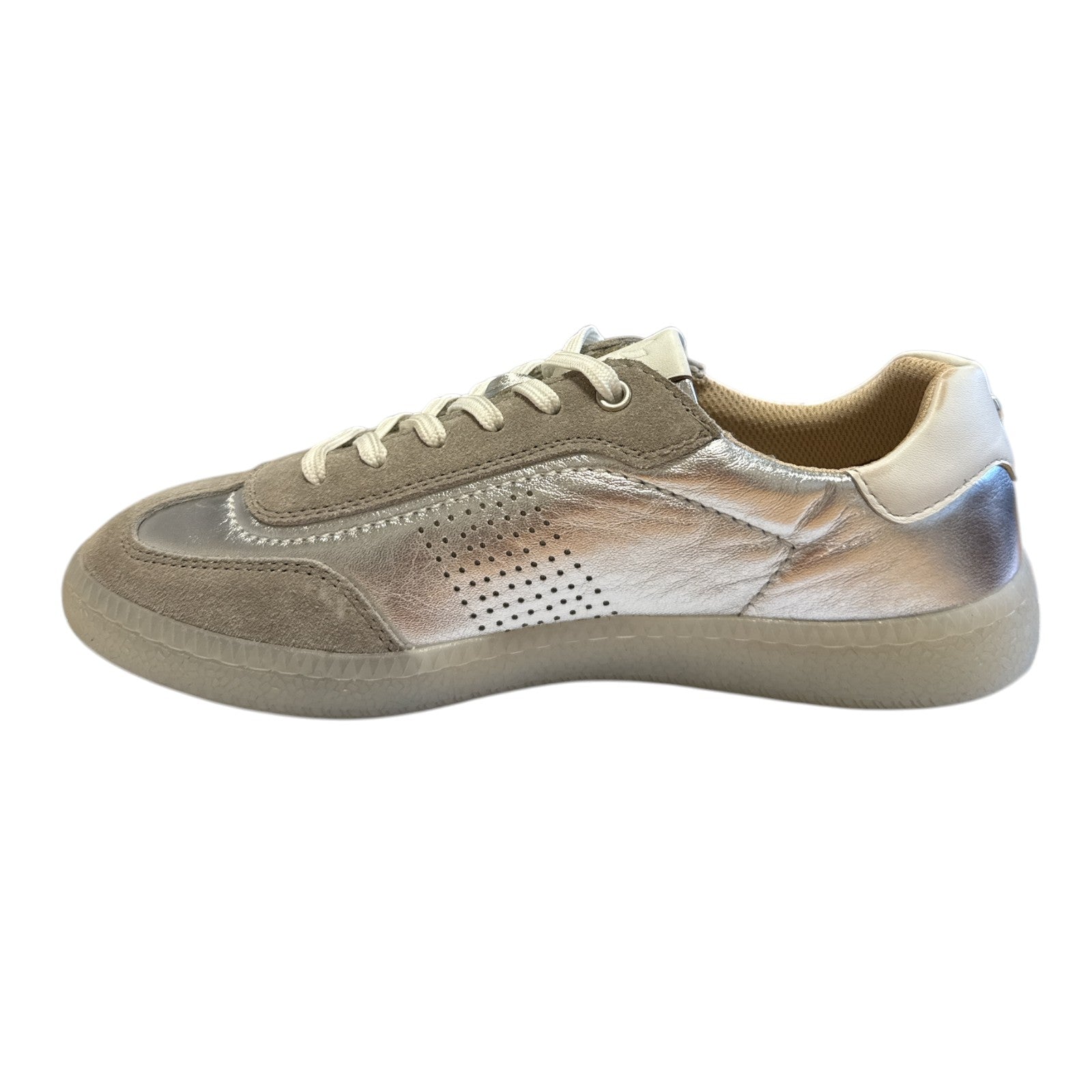 Lotus Frapporta Silver Leather Trainers
