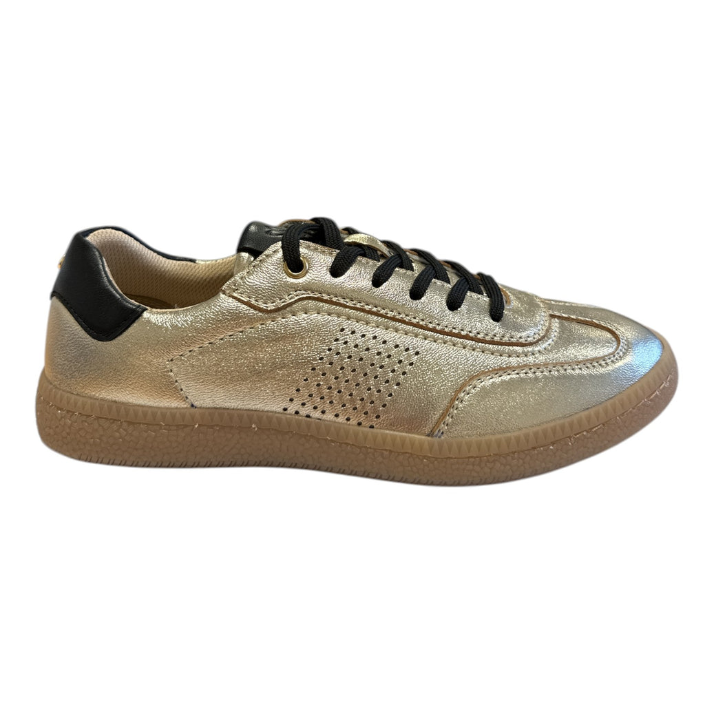 Lotus Frapporta Gole Metallic Leather Trainers