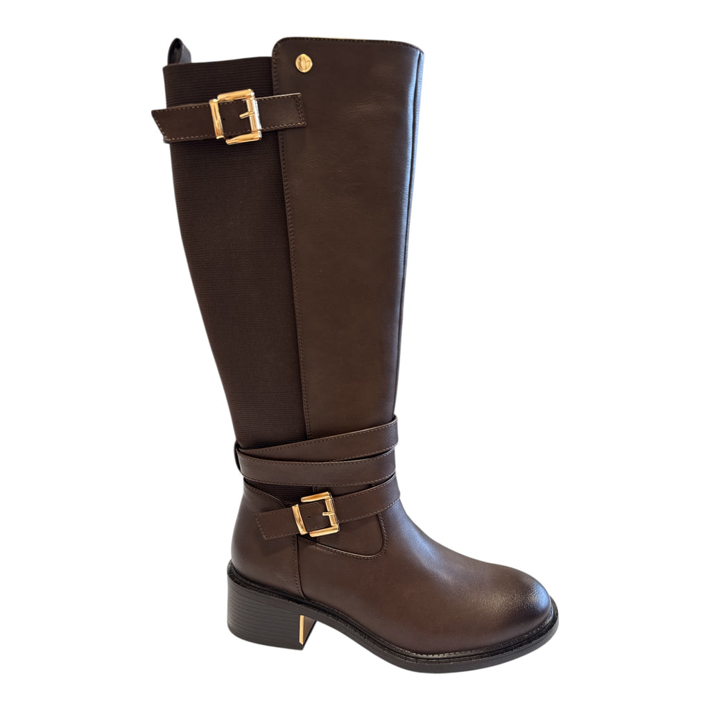 Lotus Freya Brown Knee-High Boots