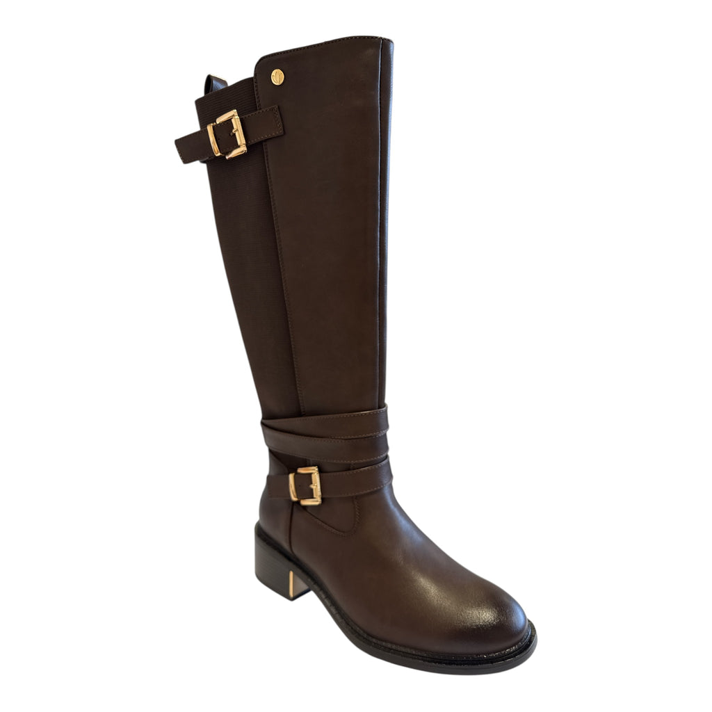 Lotus Freya Brown Knee-High Boots