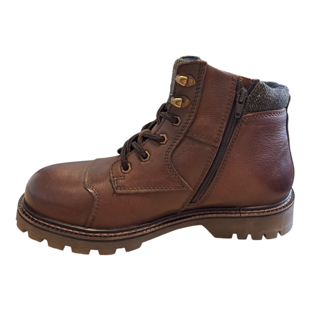 Bugatti Gips Comfort Men's Dark Brown Leather Wide Fit Boots