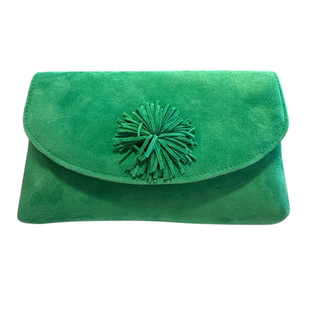 Lotus Rose Green Clutch Bag