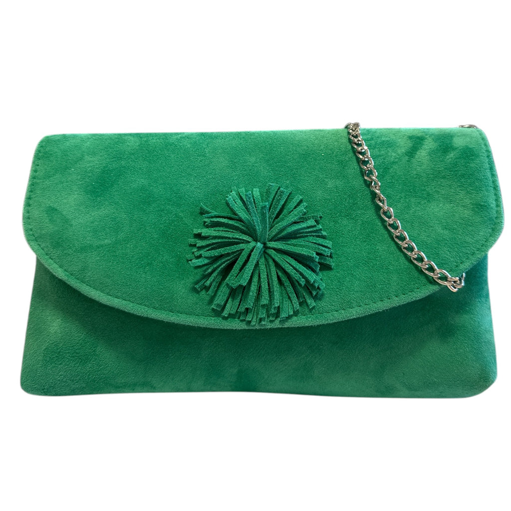 Lotus Rose Green Clutch Bag