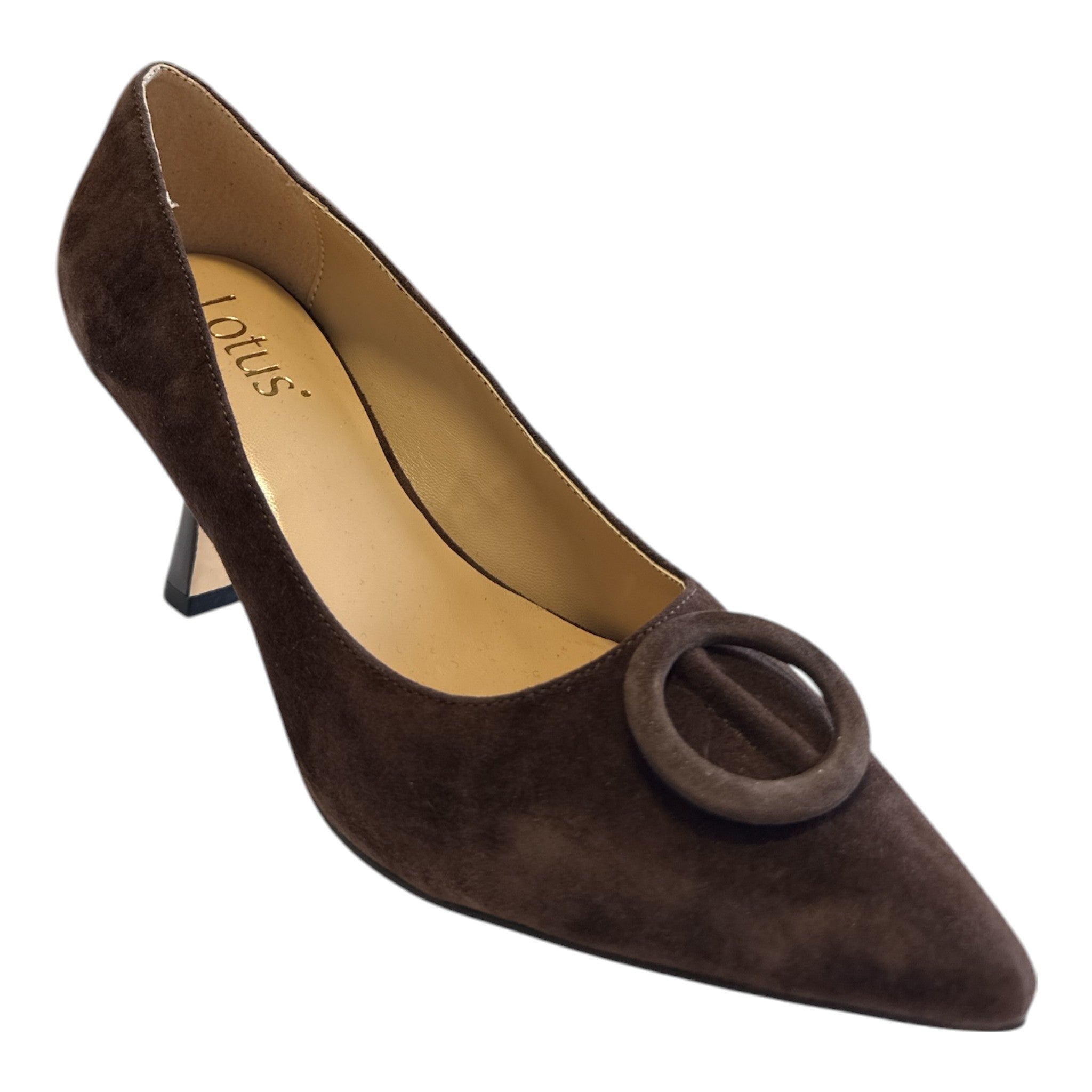 Lotus Henley Brown Suede Court Shoes