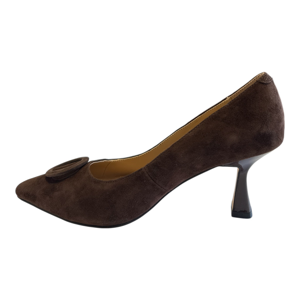 Lotus Henley Brown Suede Court Shoes
