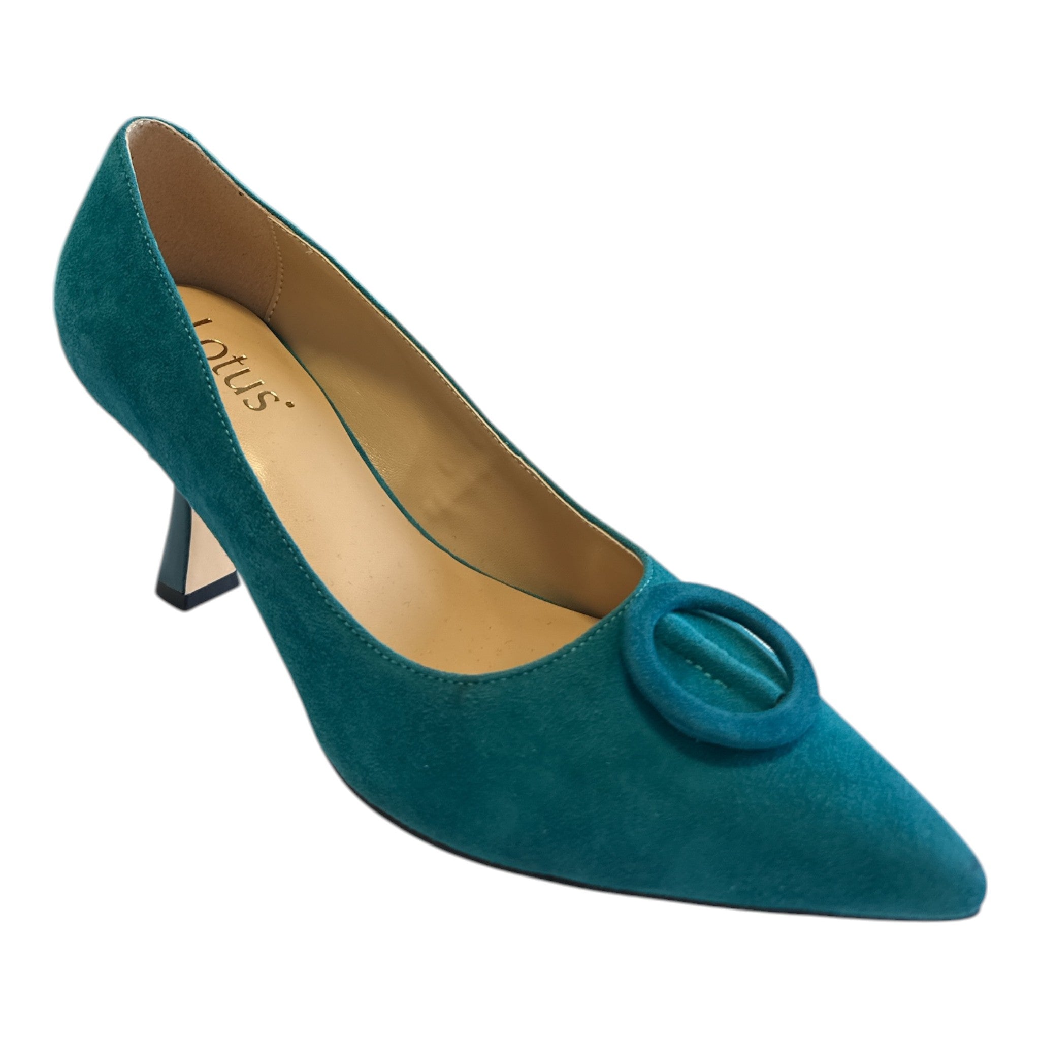 Lotus Henley Teal Suede Court Shoes