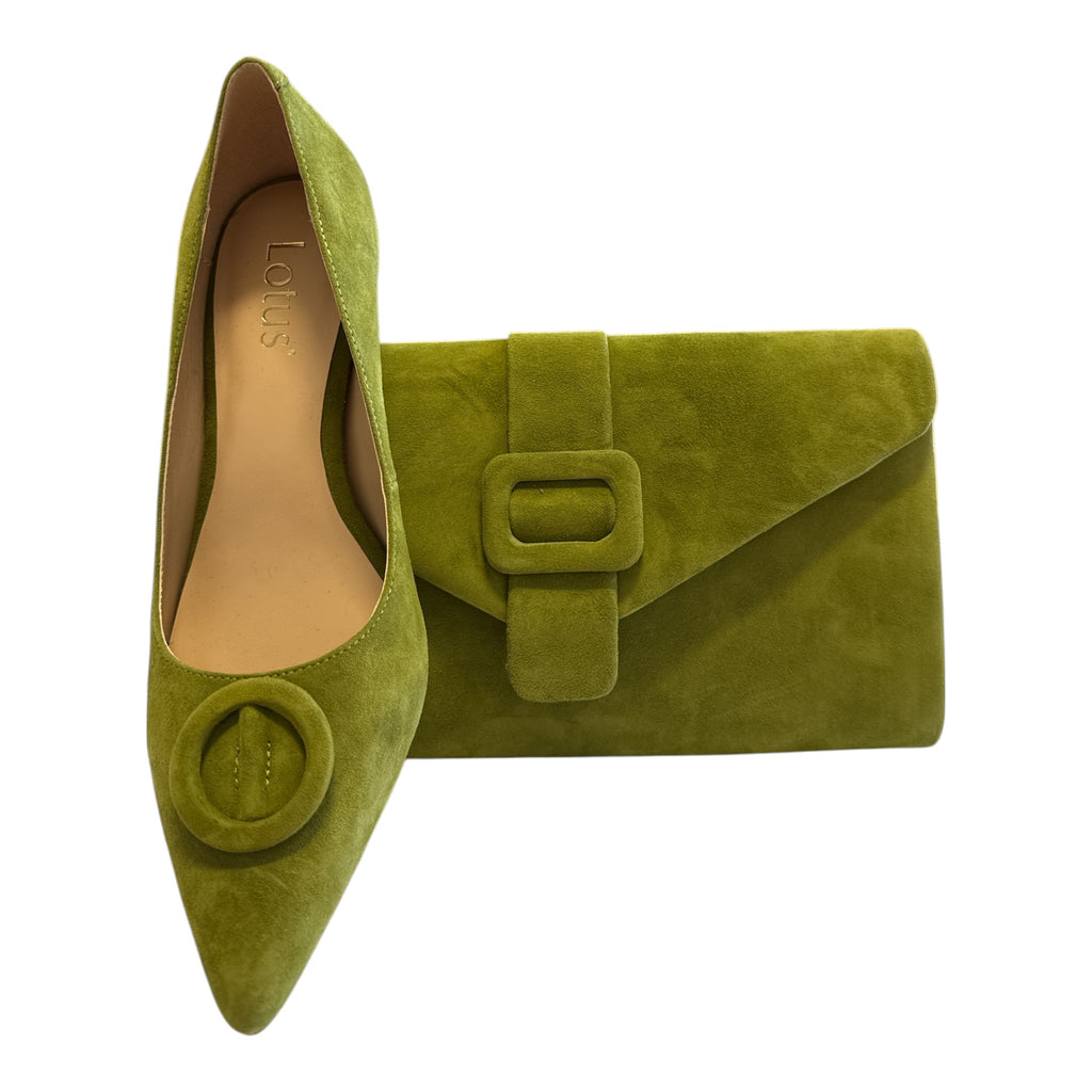 Lotus Henley Citronella Suede Court Shoes