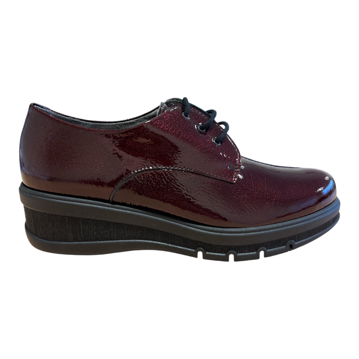 Pitillos Burgundy Patent Lace-Up Shoes 11.545