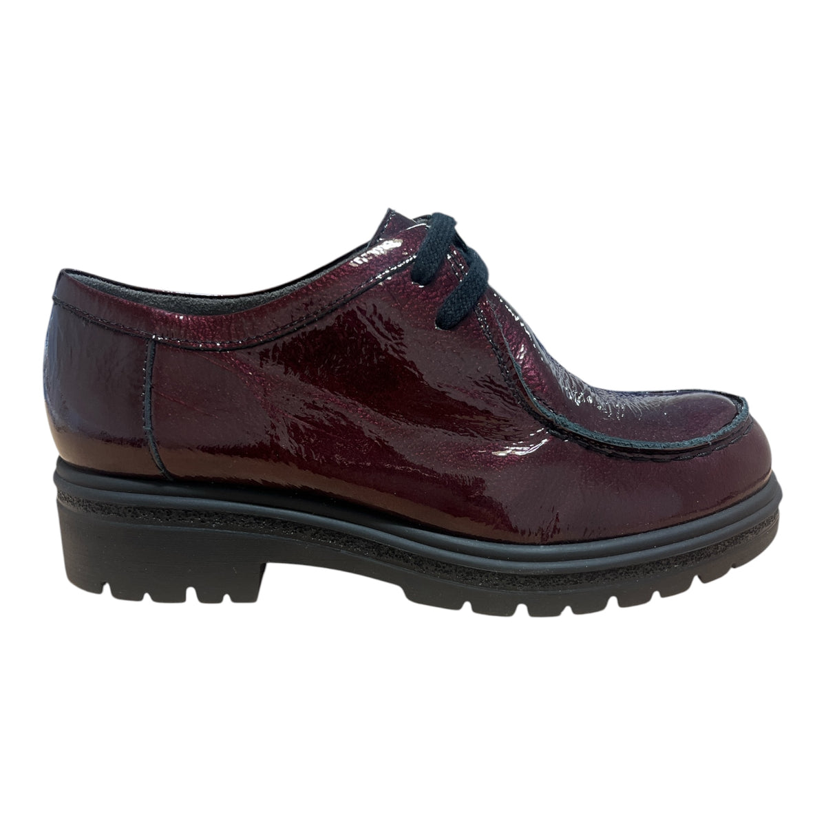 Pitillos Burgundy Patent Wallaby Shoes 11.577