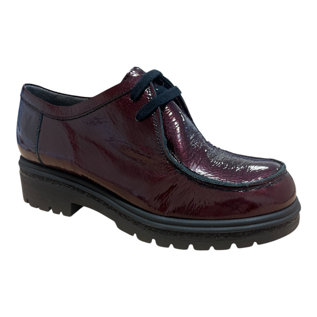 Pitillos Burgundy Patent Wallaby Shoes 11.577