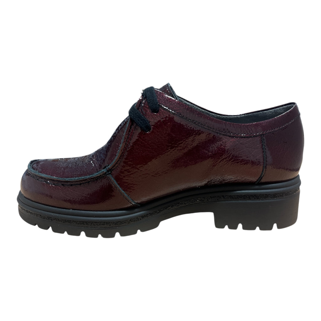 Pitillos Burgundy Patent Wallaby Shoes 11.577