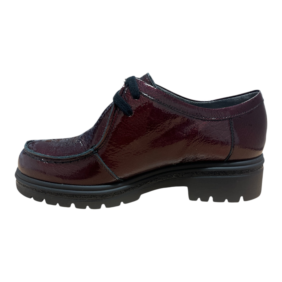 Pitillos Burgundy Patent Wallaby Shoes 11.577