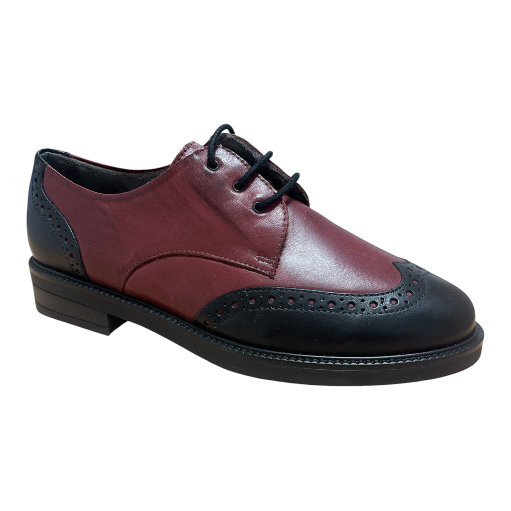 Pitillos Black and Burgundy Women's Brogues 11.582
