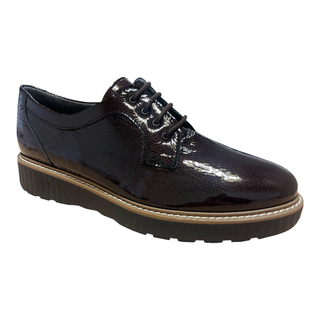 Pitillos Brown Patent Lace-Up Shoes 11.551