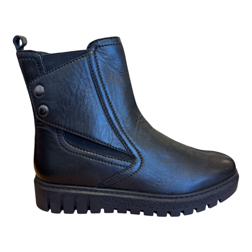 Lotus Kairo Black Leather Ankle Boots