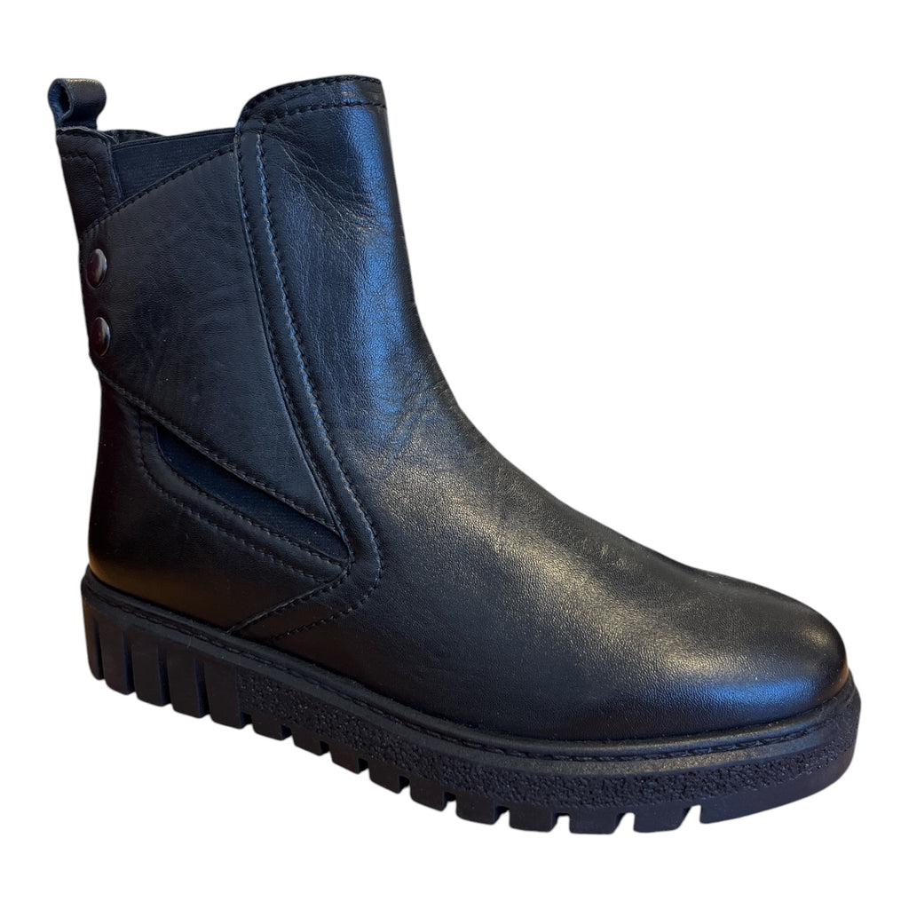 Lotus Kairo Black Leather Ankle Boots