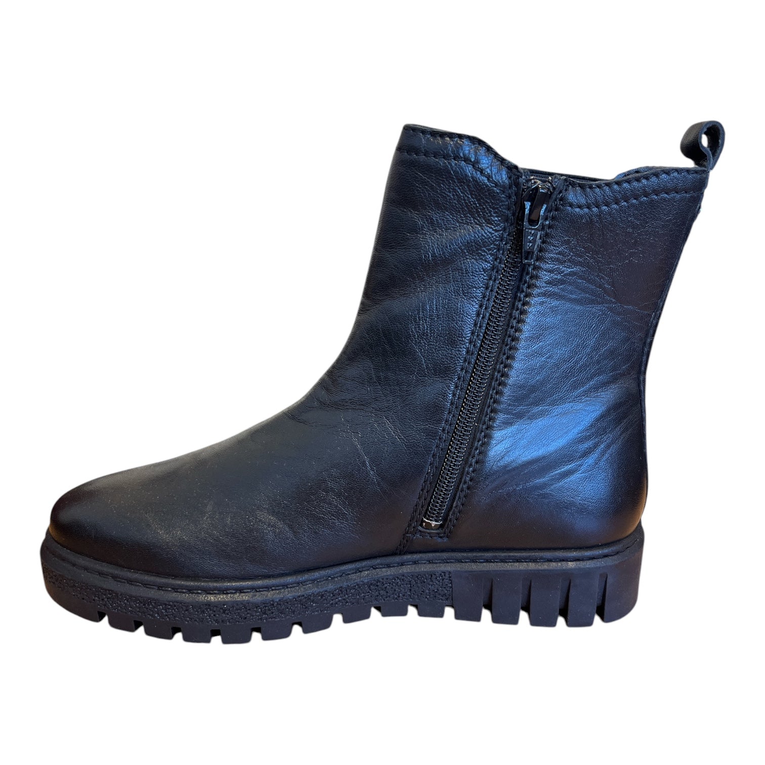 Lotus Kairo Black Leather Ankle Boots