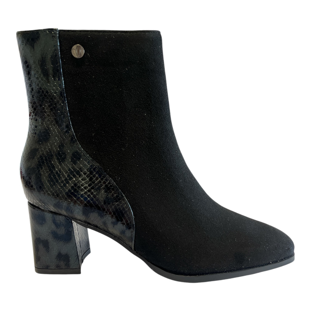 Lotus Zelda Black Heeled Ankle Boots