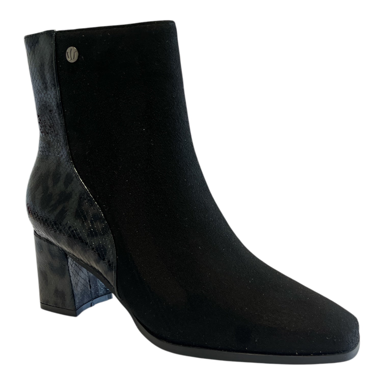 Lotus Zelda Black Heeled Ankle Boots