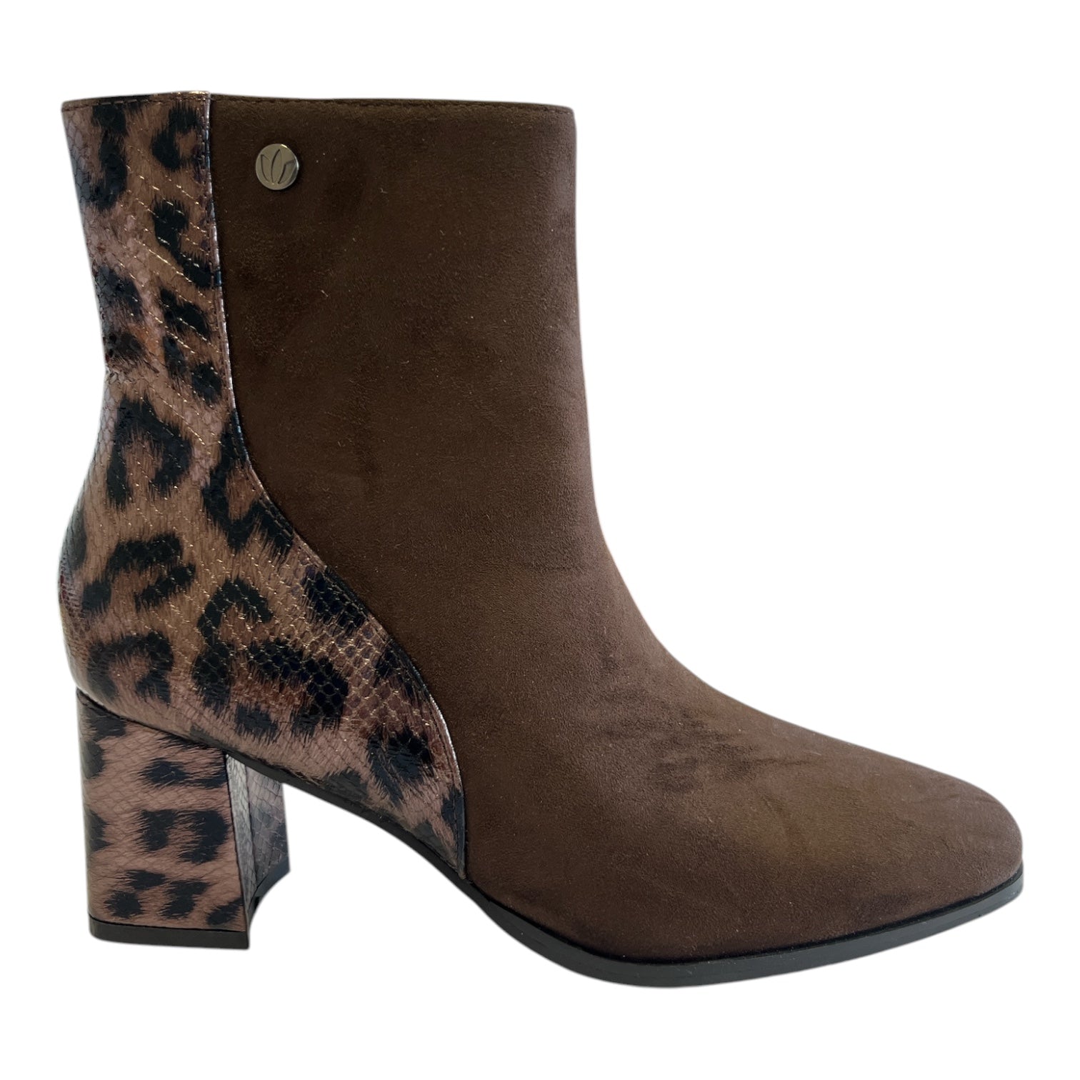 Lotus Zelda Brown Heeled Ankle Boots