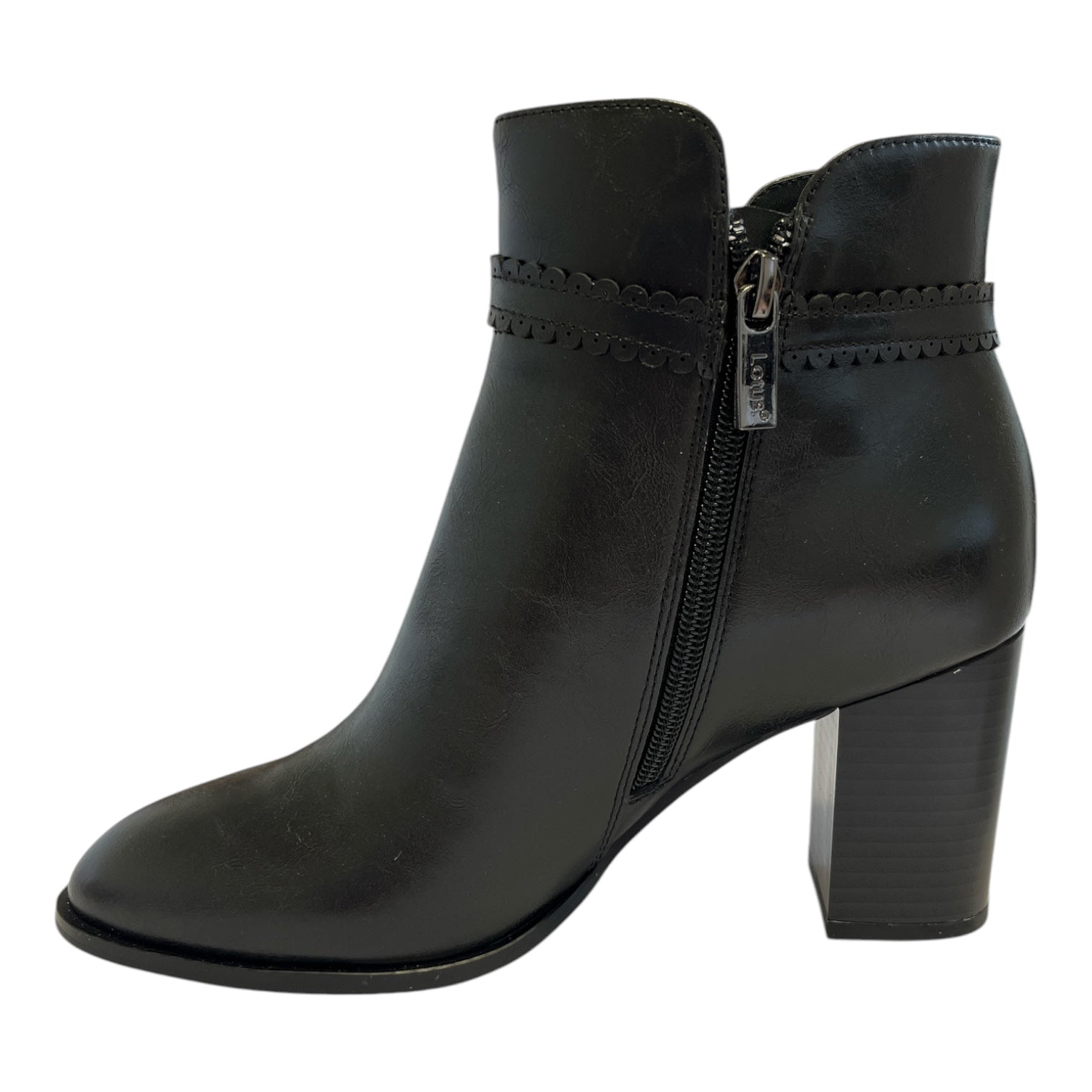Lotus Sutton Black Ankle Boots