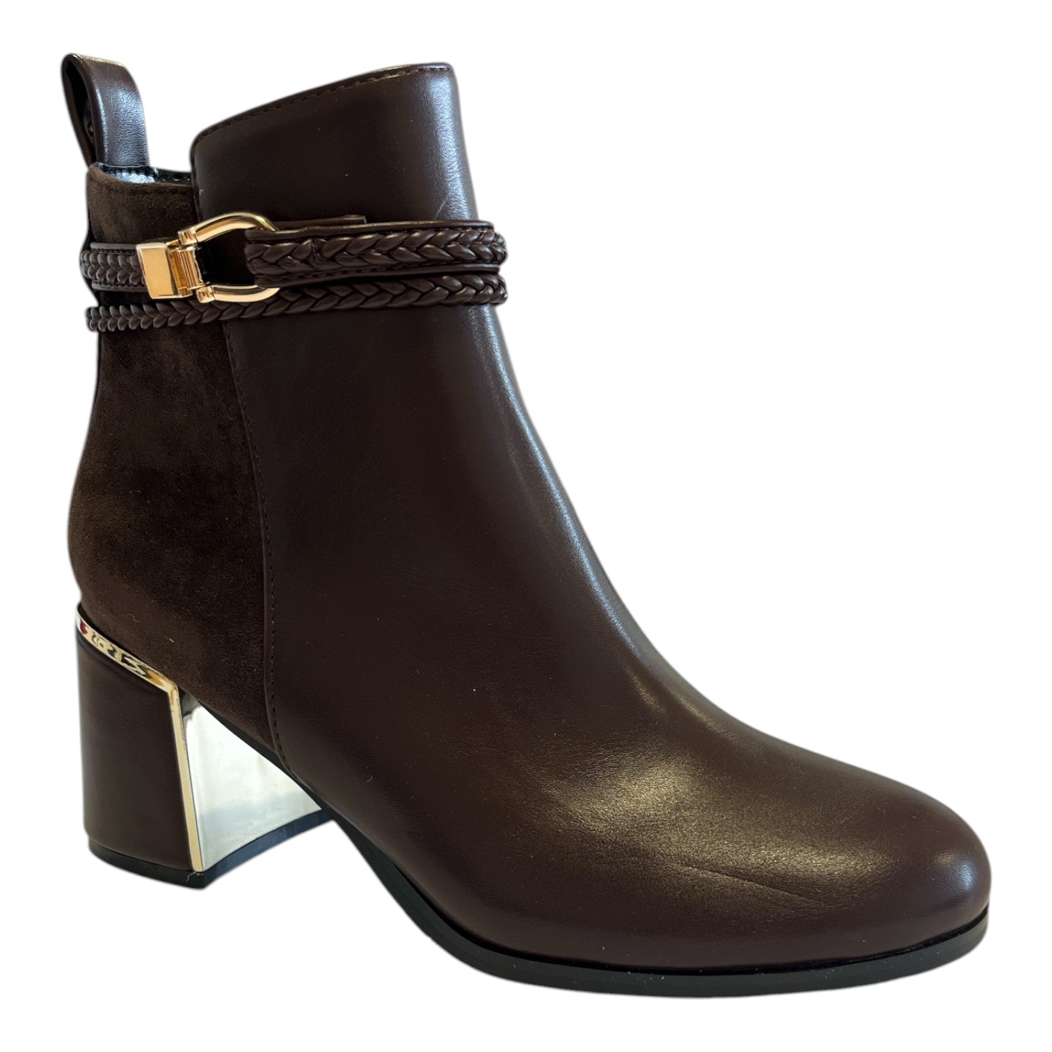 Lotus Winona Brown Heeled Ankle Boots