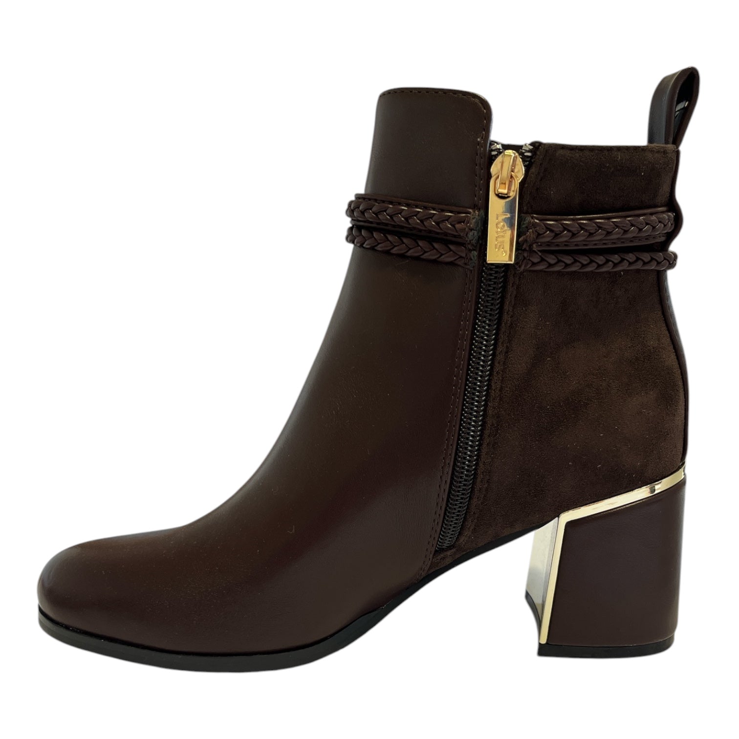 Lotus Winona Brown Heeled Ankle Boots