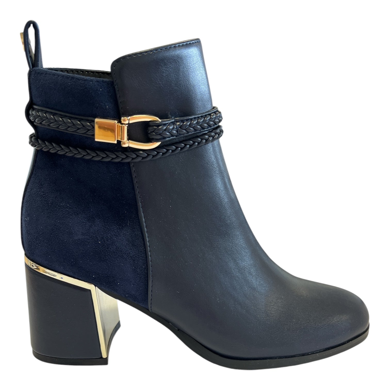 Lotus Winona Navy Heeled Ankle Boots